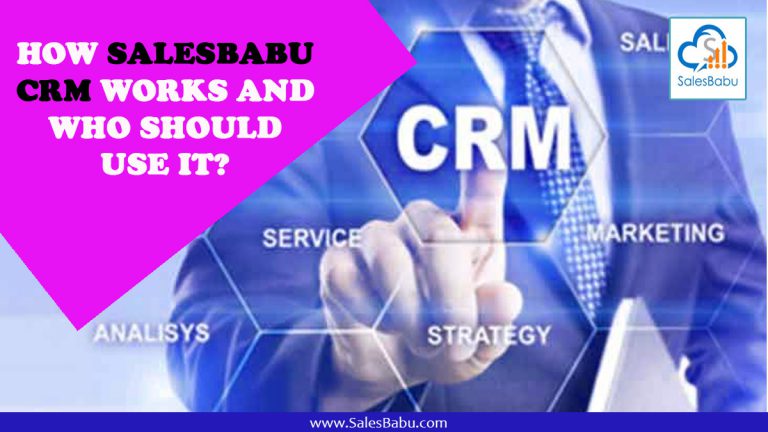 How SalesBabu CRM Works And Who Should Use it? : Salesbabu.com