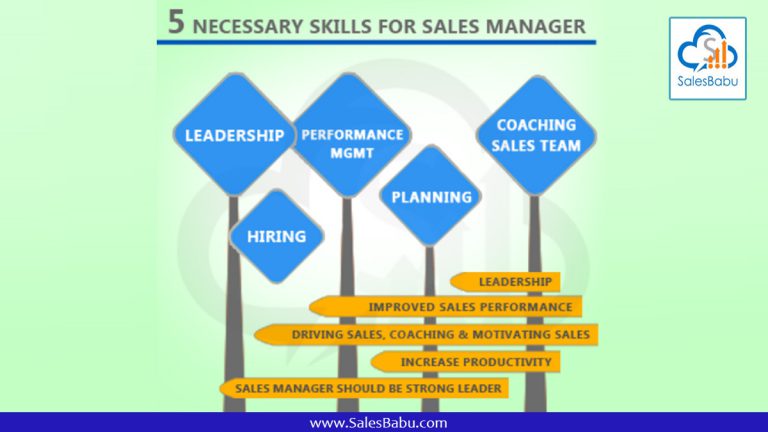 5 Necessary Skills for Sales Manager : SalesBabu.com