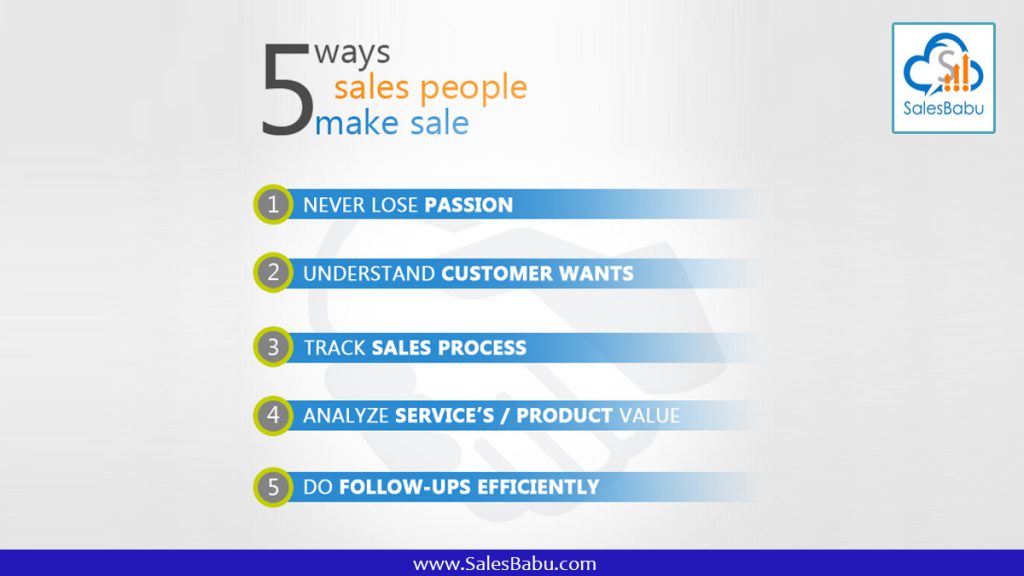 5 ways to make a sale