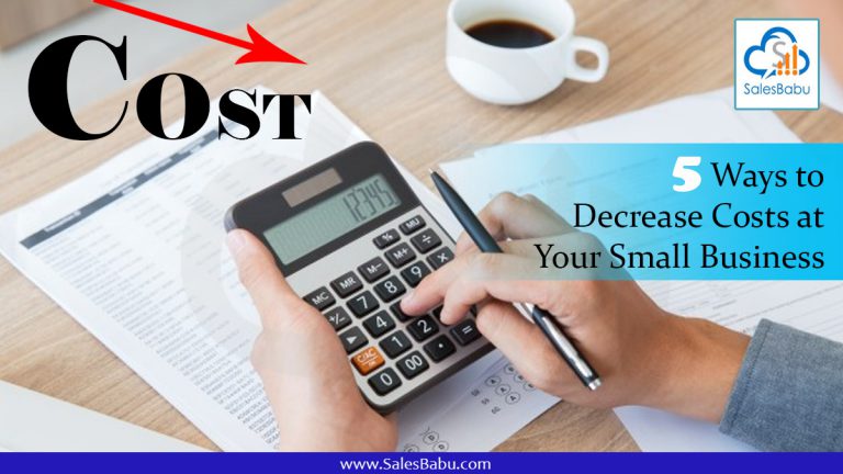 5 Ways to Decrease Costs at Your Small Business : SalesBabu.com
