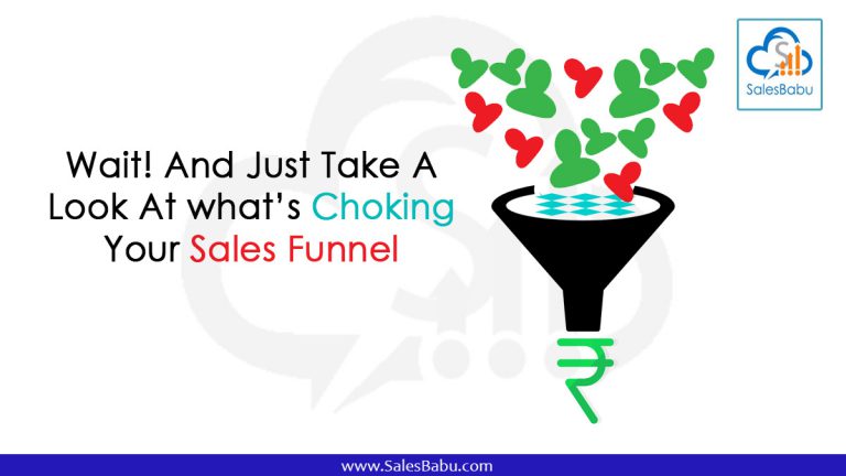 Wait! And Just Take A Look At what’s Choking Your Sales Funnel : Salesbabu.com