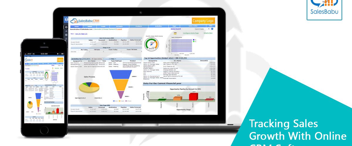 Tracking Sales Growth With Online CRM Software & Mobile CRM App