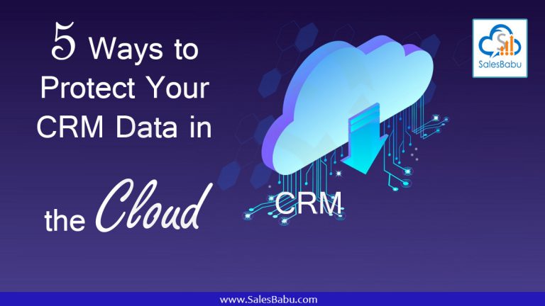 Five Ways to Protect Your CRM Data in the Cloud : SalesBabu.com
