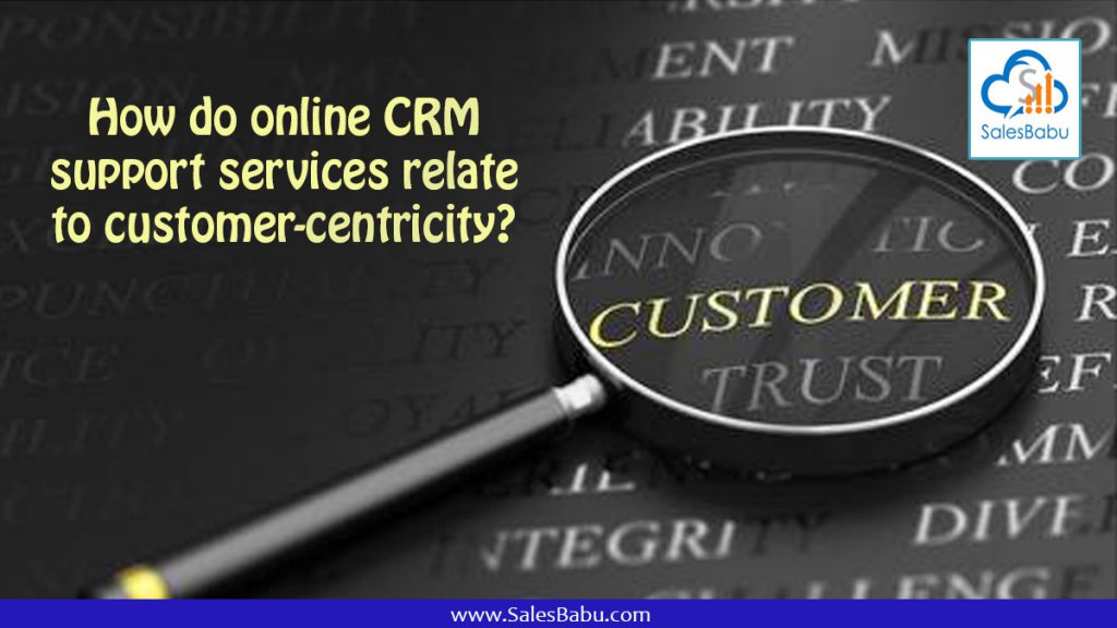 How do online CRM support services relate to customer centricity : Salesbabu.com