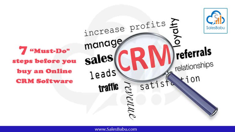 7 “Must-Do" steps before you buy online CRM software : SalesBabu.com