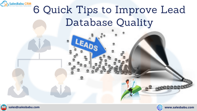6 Quick Tips to Improve Lead Database Quality