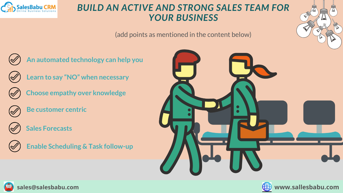 Build an active and strong sales team for your business