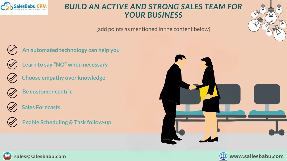 Build an active and strong sales team for your business